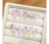 WDZDS 10pcs Detachable Long And Short False Nails Press On Nails Full Cover False Nails For Women And Girls Daily Decoration