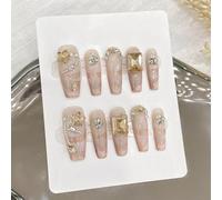 WDZDS 10pcs Detachable Long And Short False Nails Press On Nails Full Cover False Nails For Women And Girls Daily Decoration