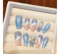 WDZDS 10pcs Detachable Long And Short False Nails Press On Nails Full Cover False Nails For Women And Girls Daily Decoration