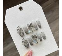 WDZDS 10pcs Pure Handmade Multi-Color False Nails Press On Nails Full Cover False Nails For Women And Girls Daily Decoration