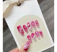 WDZDS 10pcs Pure Handmade Multi-Color False Nails Press On Nails Full Cover False Nails For Women And Girls Daily Decoration
