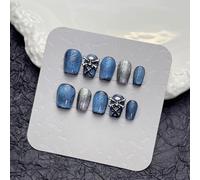 WDZDS 10pcs Pure Handmade Multi-Color False Nails Press On Nails Full Cover False Nails For Women And Girls Daily Decoration