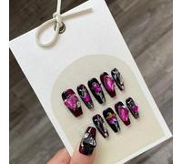 WDZDS 10pcs Pure Handmade Multi-Color False Nails Press On Nails Full Cover False Nails For Women And Girls Daily Decoration