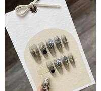 WDZDS 10pcs Pure Handmade Multi-Color False Nails Press On Nails Full Cover False Nails For Women And Girls Daily Decoration