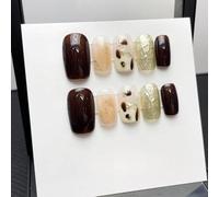 WDZDS 10pcs Pure handmade pattern False Nails Press On Nails Full Cover False Nails For Women And Girls Daily Decoration