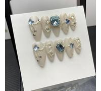 WDZDS 10pcs Pure handmade pattern False Nails Press On Nails Full Cover False Nails For Women And Girls Daily Decoration