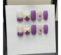 WDZDS 10pcs Pure handmade pattern False Nails Press On Nails Full Cover False Nails For Women And Girls Daily Decoration