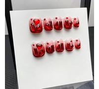 WDZDS 10pcs Pure handmade pattern False Nails Press On Nails Full Cover False Nails For Women And Girls Daily Decoration