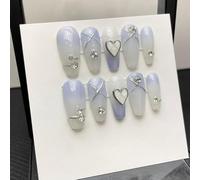 WDZDS 10pcs Pure handmade pattern False Nails Press On Nails Full Cover False Nails For Women And Girls Daily Decoration