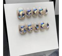 WDZDS 10pcs Pure handmade pattern False Nails Press On Nails Full Cover False Nails For Women And Girls Daily Decoration