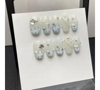 WDZDS 10pcs Pure handmade pattern False Nails Press On Nails Full Cover False Nails For Women And Girls Daily Decoration