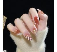 WDZDS 24pcs Multiple Styles False Nails Press-On Nails Full Cover False Nails Suitable For Women And Girls Daily Decoration