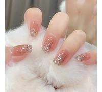 WDZDS 24pcs Multiple Styles False Nails Press-On Nails Full Cover False Nails Suitable For Women And Girls Daily Decoration