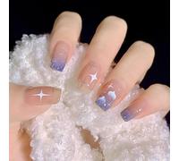 WDZDS 24pcs Multiple Styles False Nails Press-On Nails Full Cover False Nails Suitable For Women And Girls Daily Decoration