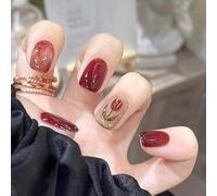 WDZDS 24pcs Multiple Styles False Nails Press-On Nails Full Cover False Nails Suitable For Women And Girls Daily Decoration