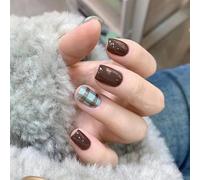 WDZDS 24pcs Multiple Styles False Nails Press-On Nails Full Cover False Nails Suitable For Women And Girls Daily Decoration