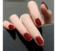 WDZDS 24pcs Multiple Styles False Nails Press-On Nails Full Cover False Nails Suitable For Women And Girls Daily Decoration