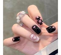 WDZDS 24pcs Multiple Styles False Nails Press-On Nails Full Cover False Nails Suitable For Women And Girls Daily Decoration