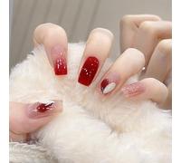 WDZDS 24pcs Multiple Styles False Nails Press-On Nails Full Cover False Nails Suitable For Women And Girls Daily Decoration