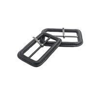 WDZDS 30-60MM Black Real Leather Buckle Replacement Leather Covered Belt Buckle Replacement With Pin For Crafting Triglide Slider Buckle