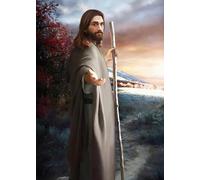 WDZFF 1000 Pieces - Pictures - Gifts - Irregular Puzzle - Jesus Art Oil Painting - Wall Decoration - Elderly Memory Cognition Games - Kx377Zs
