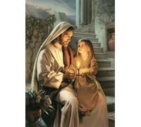 WDZFF 1000 Pieces - Pictures - Gifts - Irregular Puzzle - Jesus Oil Painting - Wall Art Decoration - Elderly Memory Cognition Games - Kx315Zs