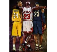 WDZFF Jigsaw 1000 Pcs - Basketball Player 23 - Abstract Art Poster - Adult Family Stress Relief Puzzle Toys - Kx408Zs