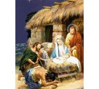 WDZFF Jigsaw 1000 Pieces - The Birth Of Jesus Art Oil Painting - Elderly Memory Cognition Games - Family Fun Challenge Toys - Kx430Zs