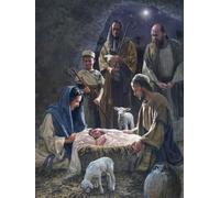 WDZFF Jigsaw 1000 Pieces - The Birth Of Jesus Art Oil Painting - Elderly Memory Cognition Games - Family Fun Challenge Toys - Kx429Zs