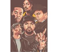 WDZFF Puzzle 1000 Pcs - Rapper singerss Art Oil Painting - Adult Personalised Challenge Toys - Family Fun Challenge Toys - Kx440Zs