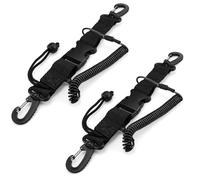 WDZGX Spiral Cable Diving Equipment Lanyard 2 Pieces Diving Hooks Diving Accessories with Carabiner Spring Coil Quick Release for Diving Snorkelling Climbing Underwater Camera