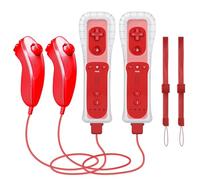 WDZP Wii Remote with Nunchuck, Wii Controller with Nunchuck, Compatible with Nintendo Wii/Wii U, 2 Pack