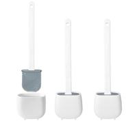 WE 3 x Toilet Brush in TPR and Thermoplastic Rubber, White, silicone, 36 alto x 11 ancho x 3,5 fondo