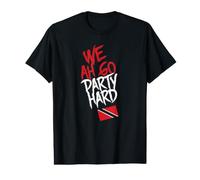 We Ah Go Party Hard Trini Soca Trindad Flag Carnival Value Graphic T-Shirt
