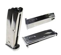 WE Airsoft Magazine M9 Chrome GBB 25 Rd Green Gas Type