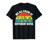 We All Grow at Different Rates Cactus Lover Motivational T-Shirt