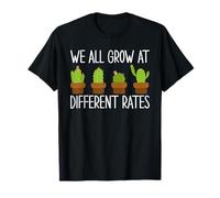 We All Grow at Different Rates Cactus School Teacher T-Shirt