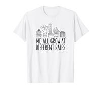 We All Grow At Different Rates Cute Cactus Succulent Teacher Value Graphic T-Shirt