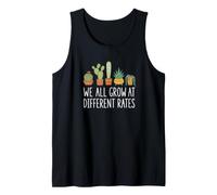We All Grow At Different Rates Growth Positivity Teacher Tank Top