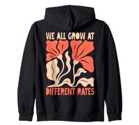 We All Grow At Different Rates Teacher Growth Mindset Zip Hoodie
