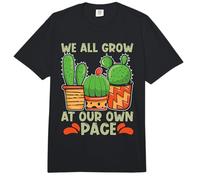 We All Grow Our Own Pace Gardening Cactus Plant Succulent Comfort Colors Adult Heavyweight T-Shirt