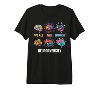 We All Think Differently Neurodiversity Autism Mental Health Premium T-Shirt