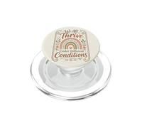 We All Thrive Under Different Conditions Boho Rainbow Floral PopSockets PopGrip for MagSafe