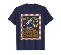 We All Thrive Under Different Conditions Checkered Insects T-Shirt