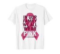 We All Wear Pink Family Breast Cancer Awareness Value Graphic T-Shirt
