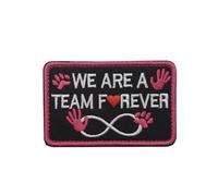 We are A Team Forever Pink Patches, Hook and Loop Tactical Embroidered Patches, High Visibility Working Dog Patches for Gear Collars Leashes