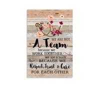 We Are A Team Motivational QuoteWall Art Prints Neutral Vintage Canvas Posters for Stylish Living Room And Bedroom Decor24x36inch(60x90cm)