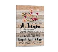 We Are A Team Motivational QuoteWall Art Prints Neutral Vintage Canvas Posters for Stylish Living Room And Bedroom Decor20x30inch(50x75cm)
