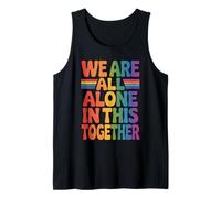 We are All Alone in This Together Retro 70s LGBTQIA+ Pride Tank Top