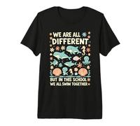 We are All Different But in This School We All Swim Together Premium T-Shirt